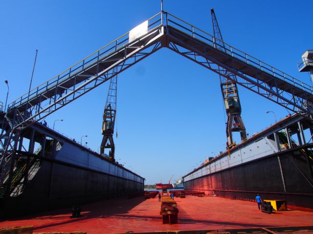 ΟΛΠ : Νέες γερανογέφυρες στη ναυπηγοεπισκεαστική ζώνη Περάματος