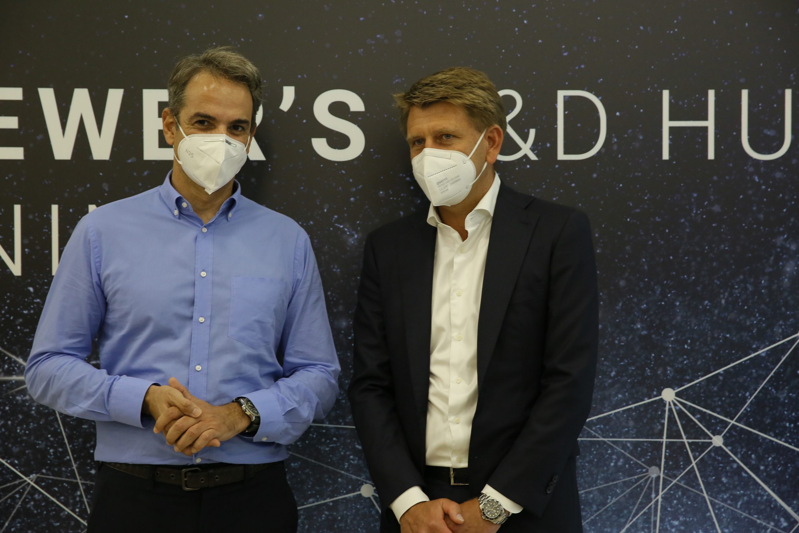 Kyriakos Mitsotakis at the TeamViewer Innovation Center in Ioannina