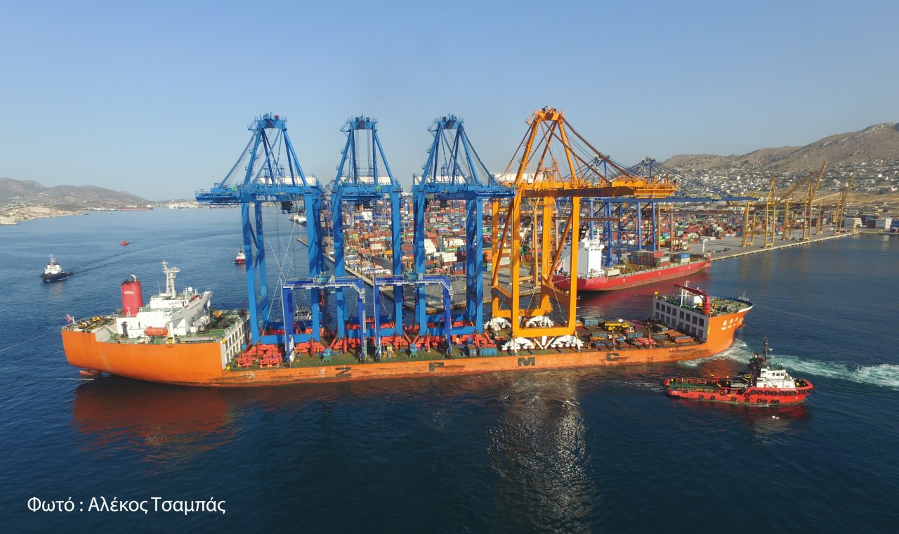 ΟΛΠ: Έφτασε η Γερανογέφυρα Φορτοεκφόρτωσης Πλοίων Super Post Panamax του Προβλήτα Ι