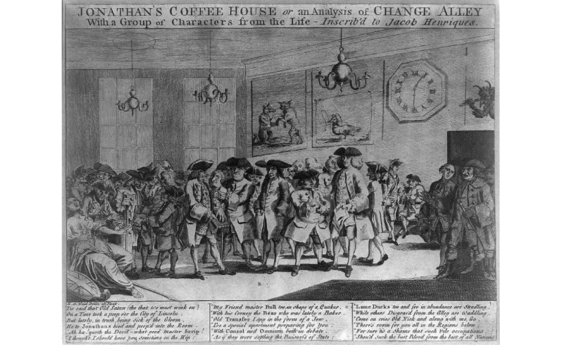 Σαν σήμερα το 1773, το καφενείο Jonathan’s μετονομάζεται σε Χρηματιστήριο του Λονδίνου
