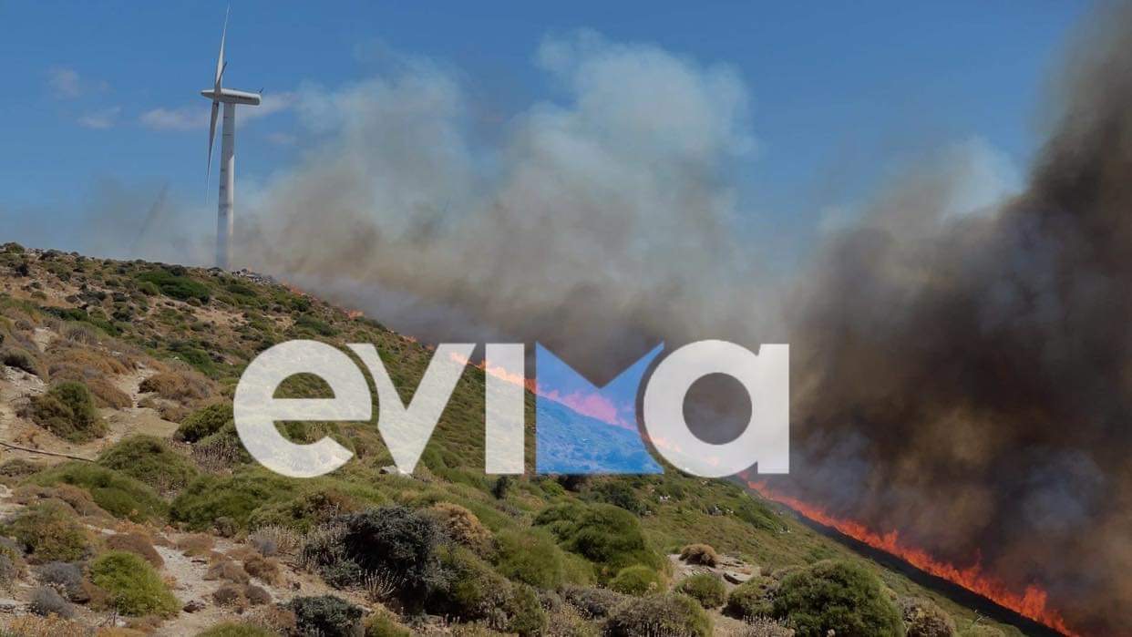 Fire in Evia – Alarm in Mesochoria – Villages are being evacuated