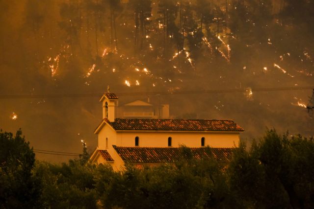 North Evia island now the focus on efforts by fire-fighters in Greece; massive blaze rages