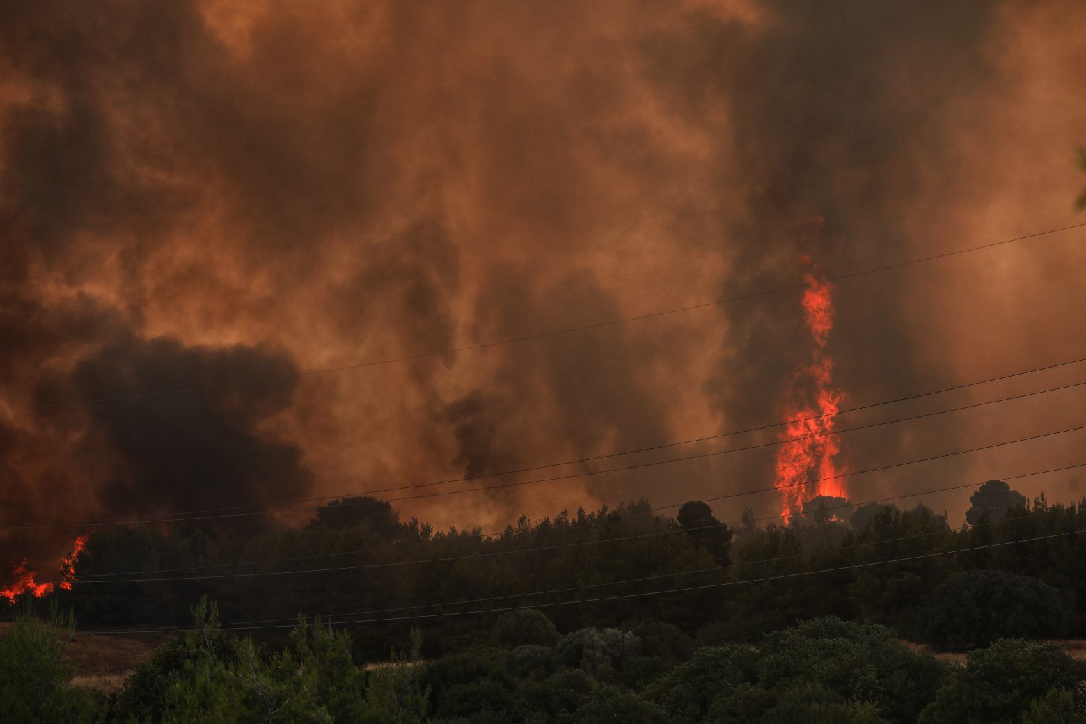 Φωτιά στη Βαρυμπόμπη – Εκκενώνεται οικισμός – Καίγονται σπίτια