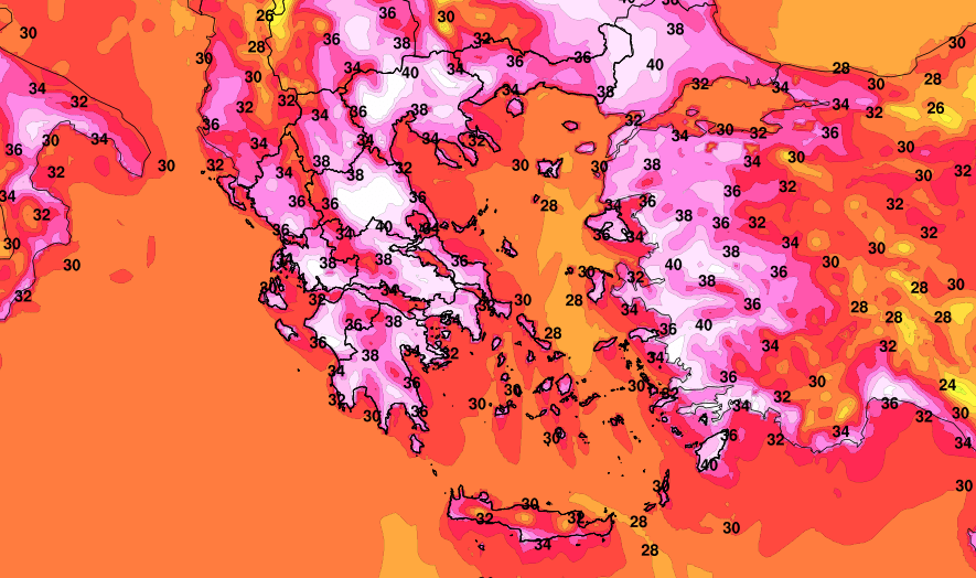 Καύσωνας – Σε ποιες περιοχές το θερμόμετρο θα δείξει 46 βαθμούς [Χάρτες]
