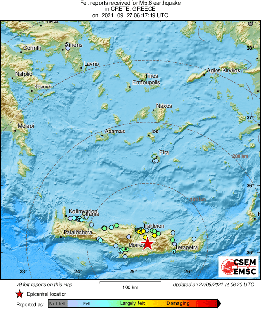 Σεισμός στην Κρήτη – Προειδοποίηση για τσουνάμι μετά τα 6,3 Ρίχτερ