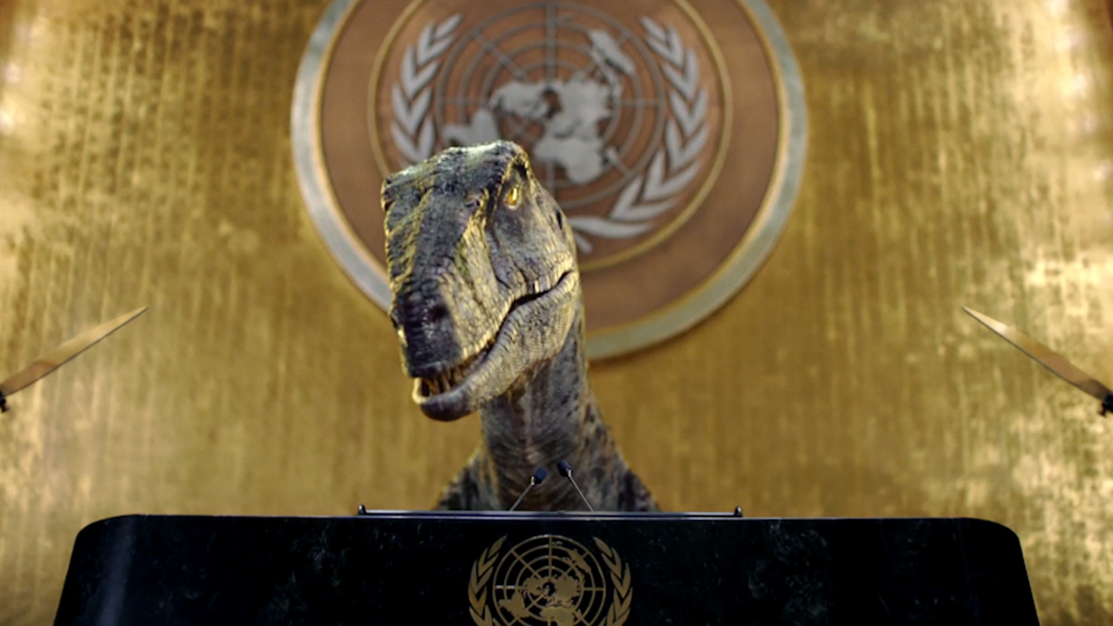 Ένας… δεινόσαυρος προειδοποιεί τον ΟΗΕ για την κλιματική κρίση