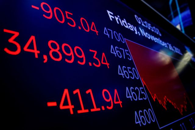 Wall Street – Το παγκόσμιο… κόκκινο μοτίβο στις αγορές ακολούθησε και το αμερικανικό χρηματιστήριο