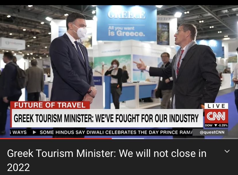 Tourism Minister on CNN – 2022 will be a very good year for Greek tourism