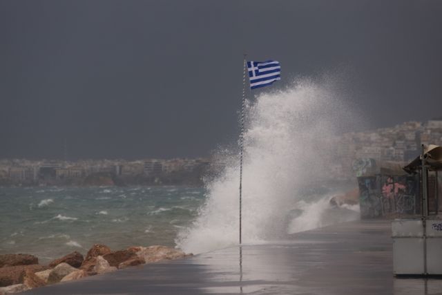 Severe storm front over mainland Greece on Saturday