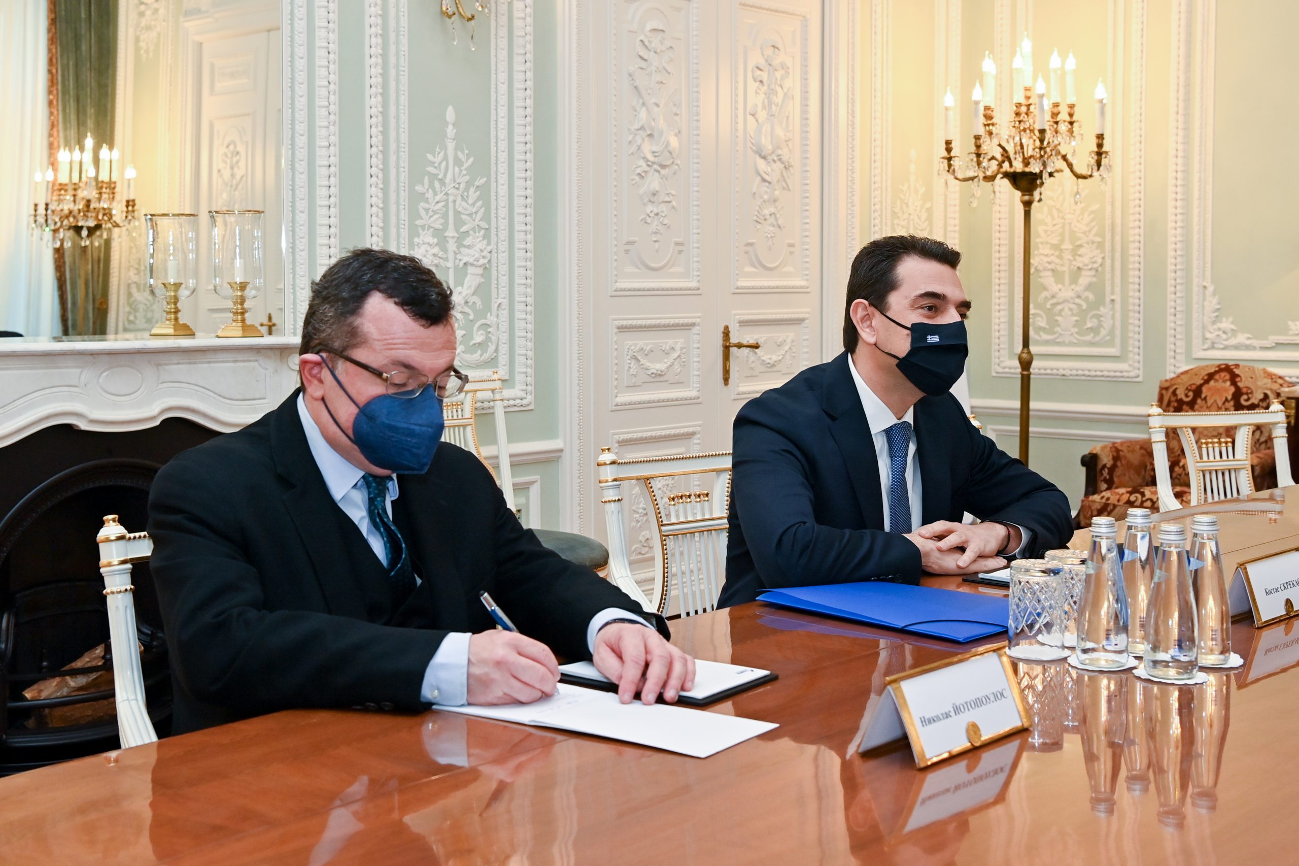 Συνάντηση Κώστα Σκρέκα με Αλεξέι Μίλερ της Gazprom