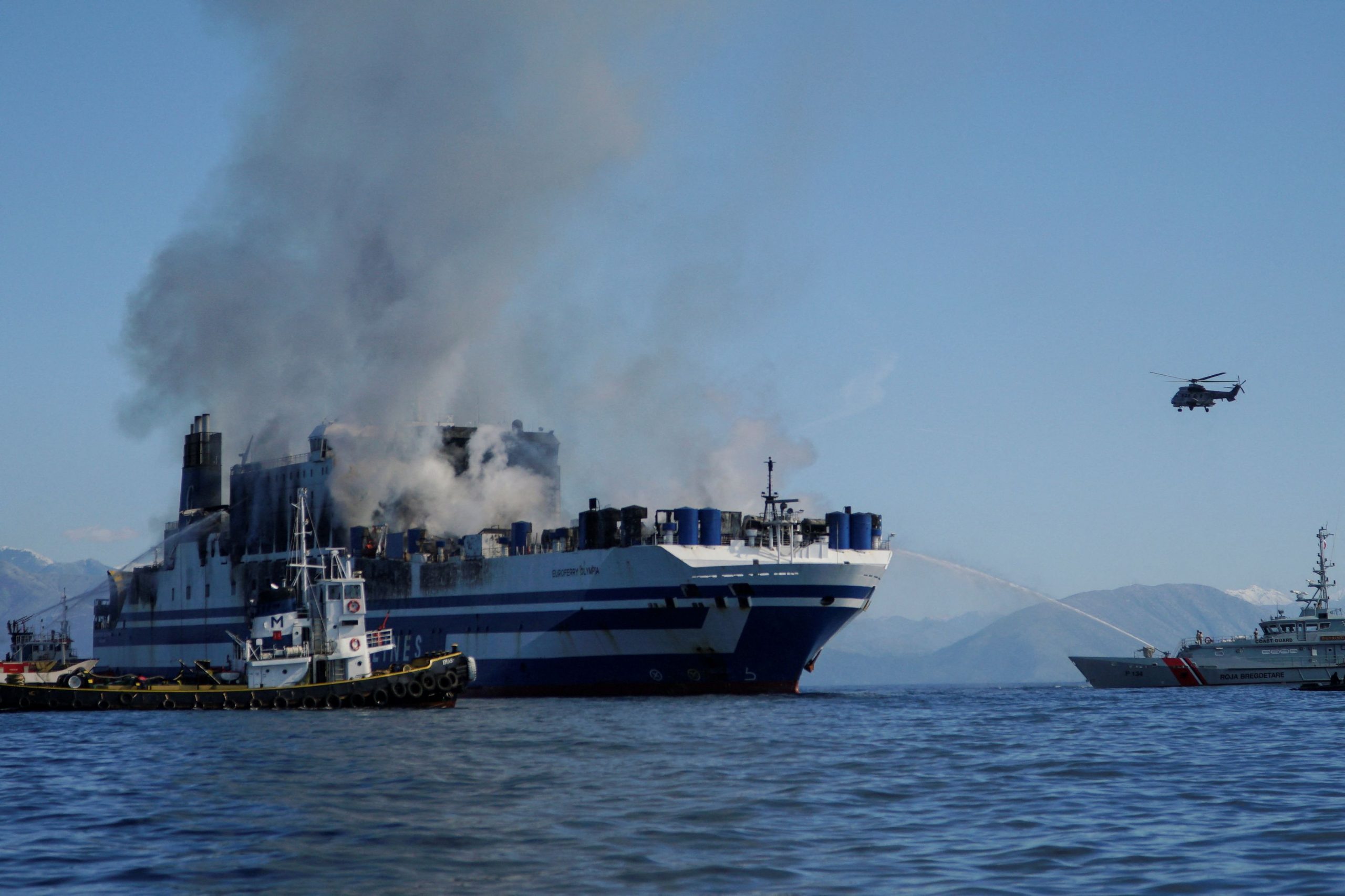 Greece – Euroferry Olympia: Two trapped passengers rescued from garage of burning ferry boat