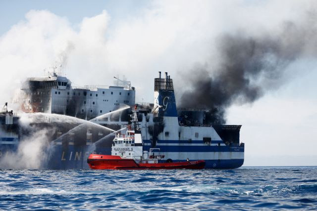Euroferry Olympia – Εντοπίστηκε νεκρός άνδρας στο φλεγόμενο πλοίο
