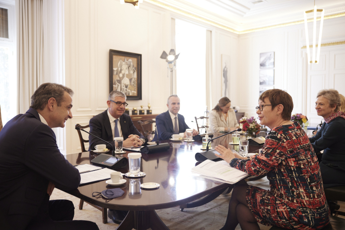 Μητσοτάκης: Συνάντηση με την πρόεδρο της EBRD