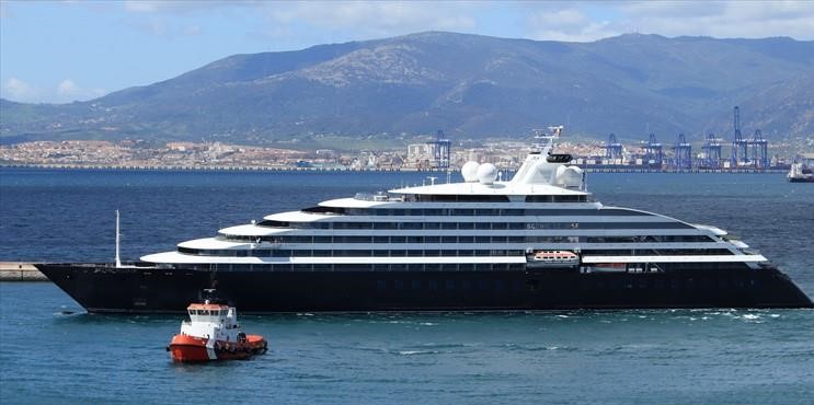 Scenic Eclipse: The six-star mega yacht in the port of Piraeus