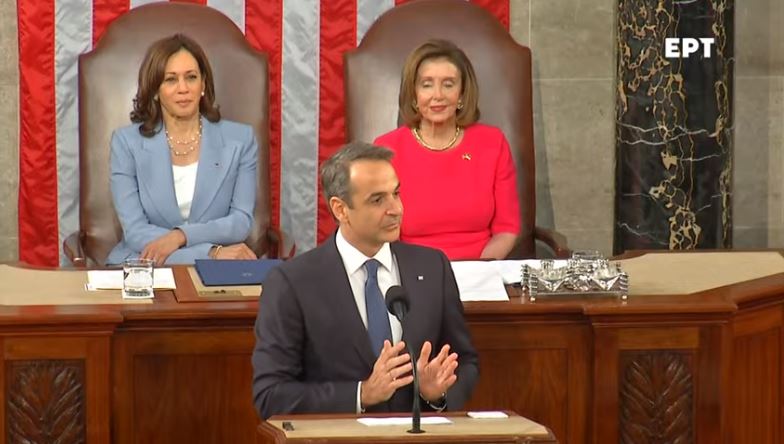 Historic address by Greek PM Mitsotakis to joint session of US Congress