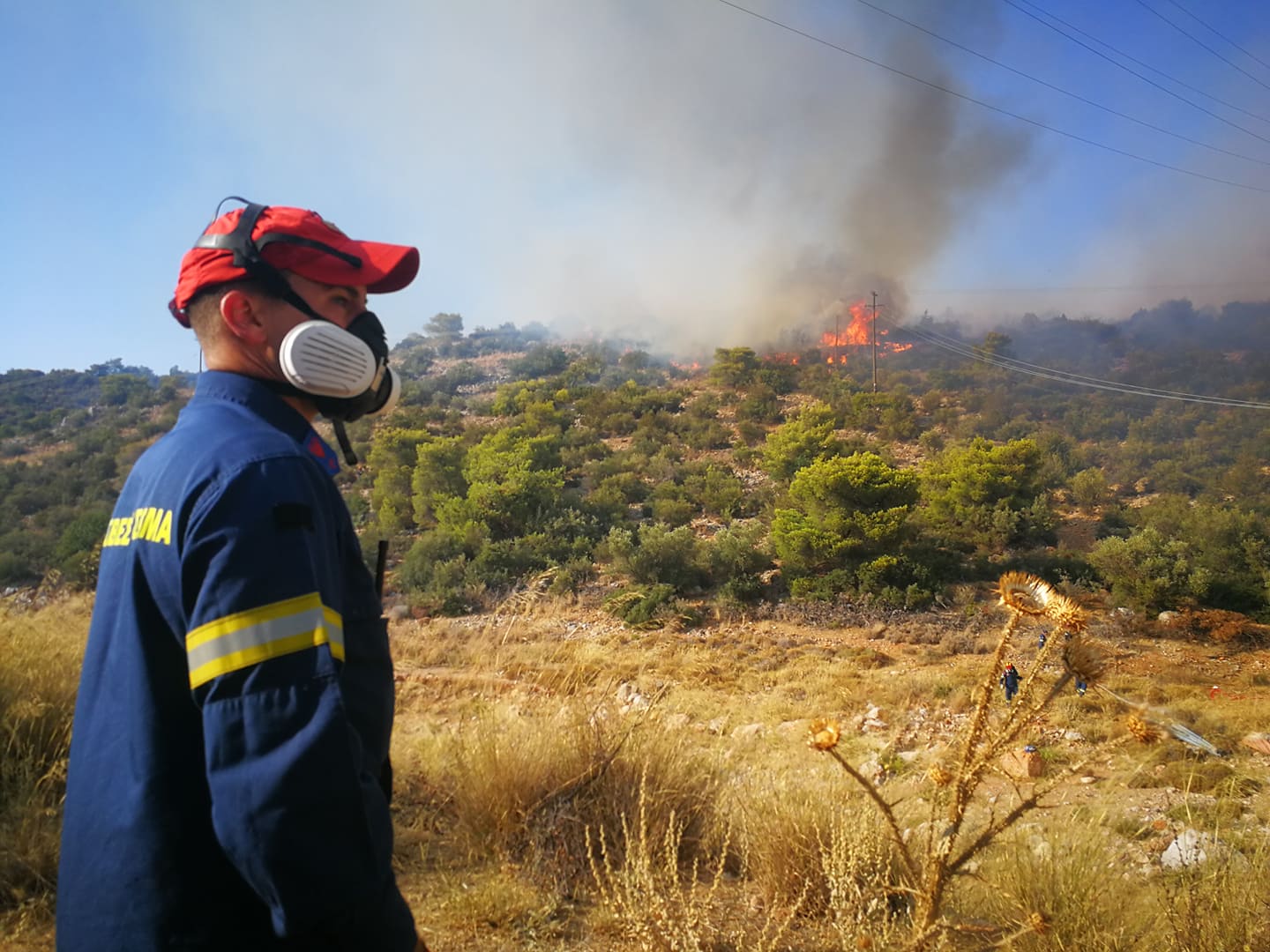 Φωτιά στη Μάνδρα: Μεγάλη κινητοποίηση της Πυροσβεστικής – Μήνυμα του 112 για εκκένωση