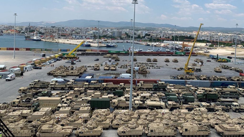 The largest ship ever to arrive at Alexandroupolis is American and is 290 meters long