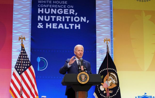 Μπάιντεν: Στόχος η εξάλειψη της πείνας και των διατροφικών ασθενειών στην αμερικανική κοινωνία μέχρι το 2030