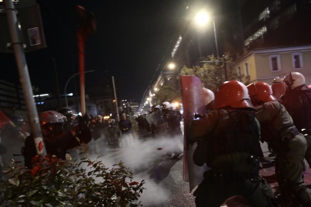 Street rioting in central Athens