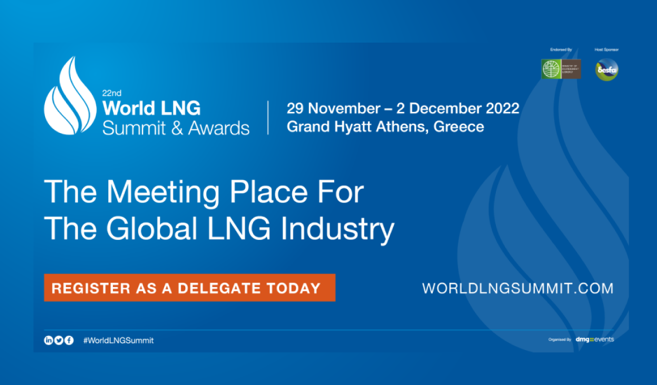 Four-day World LNG Summit & Awards in Athens later this month; first-ever holding in Greece