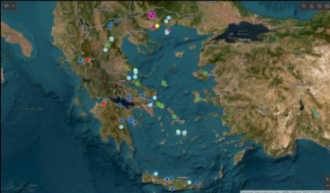 The digital map of the marbles of Greece