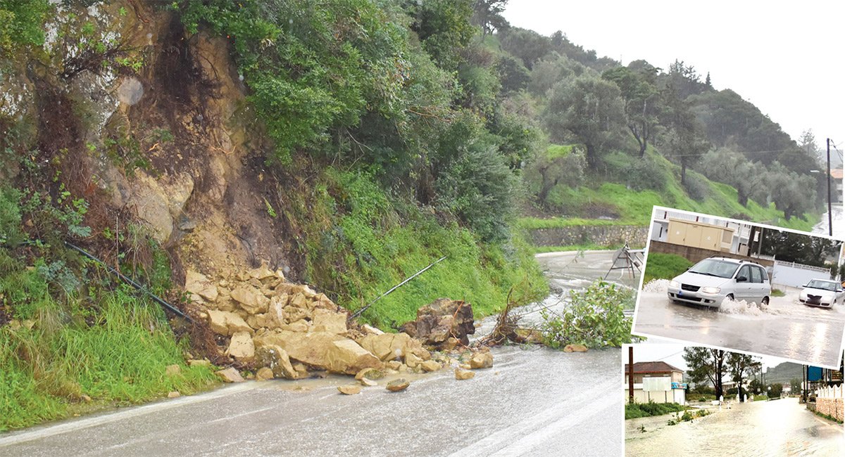 Storms “sweep” Western Greece, big problems in Zakynthos – Where snow chains are needed