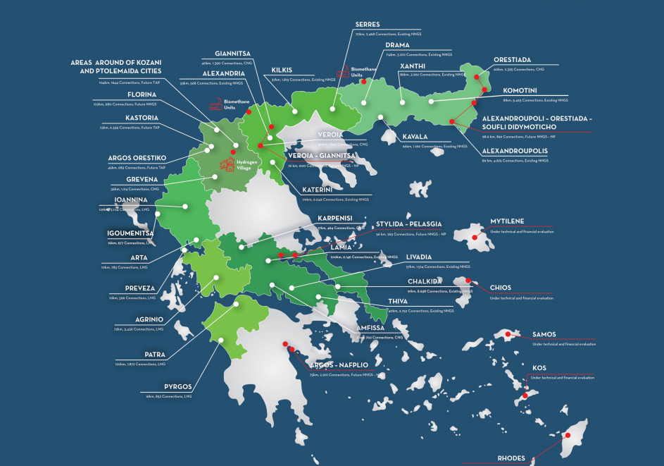 The construction works of the natural gas distribution network in Ioannina have started