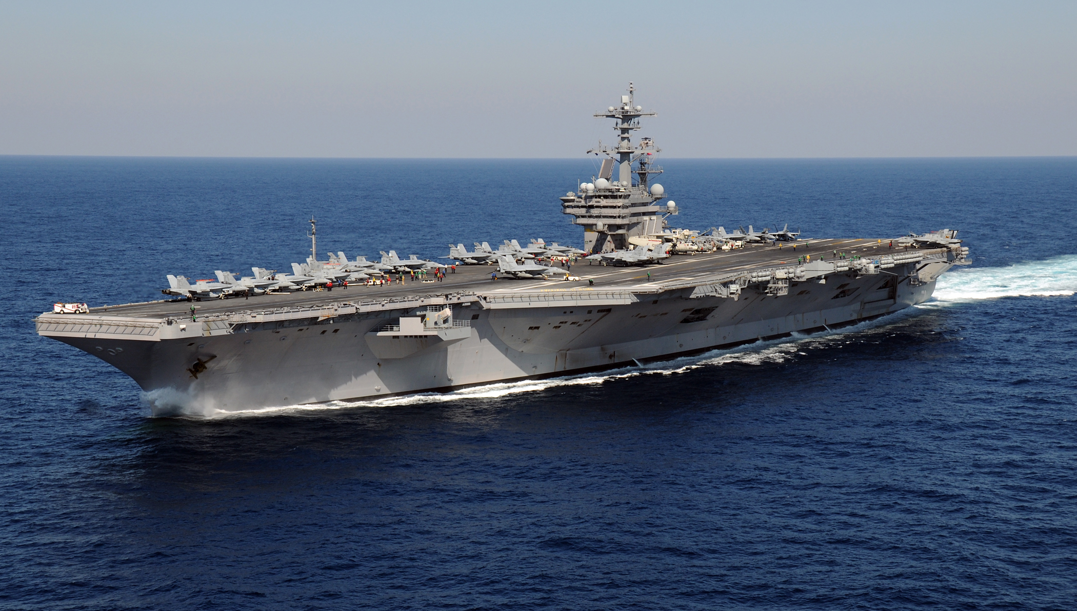 USS George W. Bush anchors off Athens