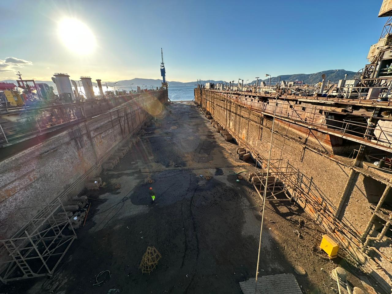 Salvage of floating dock No.1 of the Elefsina Shipyards has been completed