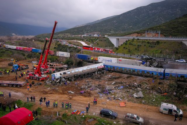 Drone footage of deadly train collision in north-central Greece