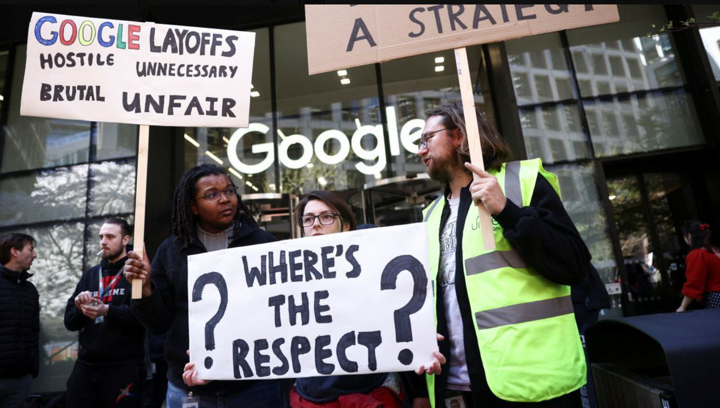 Google: Στάση εργασίας των εργαζομένων στο Λονδίνο για τις μαζικές απολύσεις