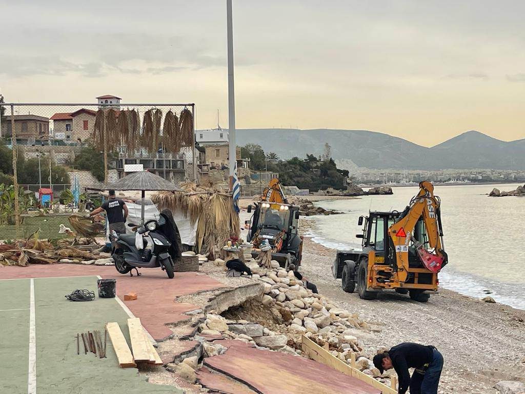 Δήμος Πειραιά: Διαμόρφωση της παραλίας Βοτσαλάκια και εκτεταμένες εργασίες