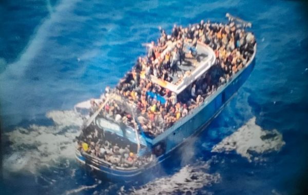 Video footage emerges showin migrant-laden trawler before it capsized; subsequent rescue operation