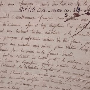 «Στο σφυρί» το μανιφέστο της δολοφόνου του Ζαν-Πωλ Μαρά