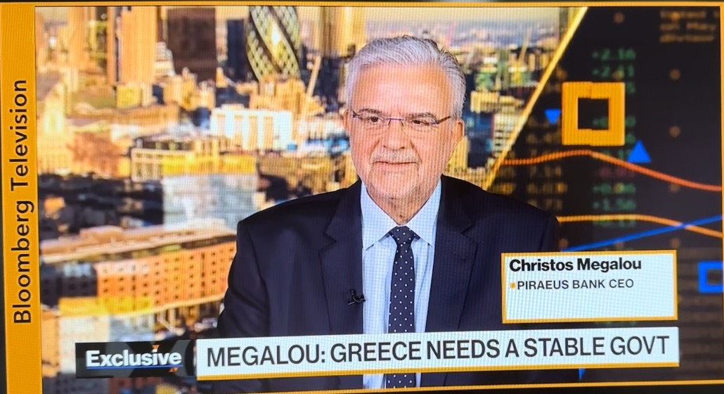 Piraeus Bank CEO to Bloomberg: Greece needs a stable government