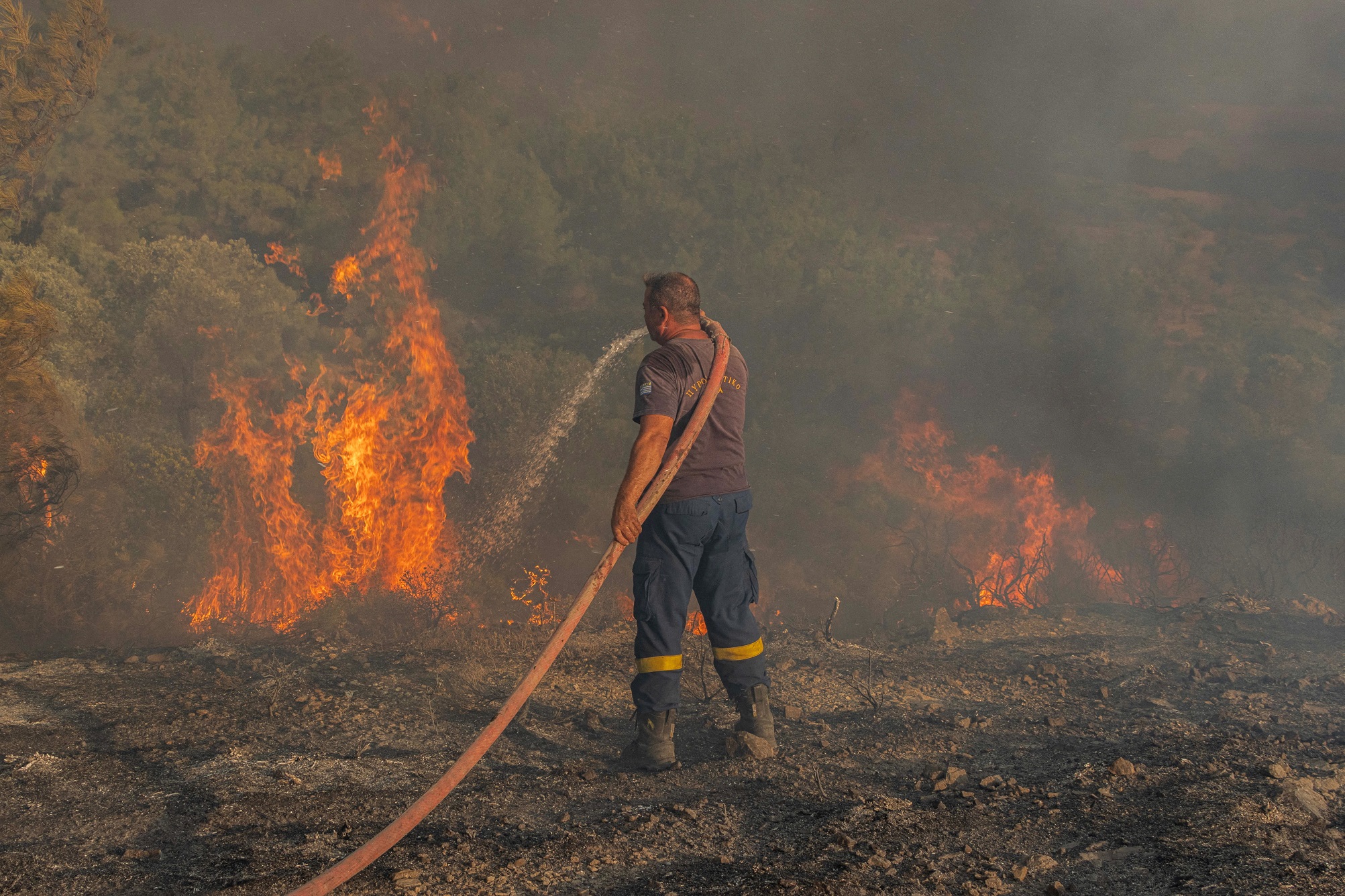 Φωτιά: Πύρινη κόλαση σε Ρόδο και Κάρυστο – Νέες εκκενώσεις οικισμών – Ξέσπασε φωτιά και στη Θήβα