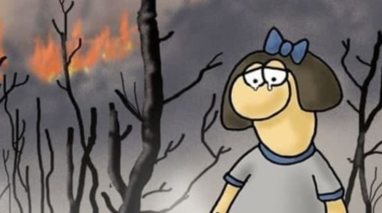 Το συγκλονιστικό σκίτσο του Αρκά για τις καταστροφικές φωτιές