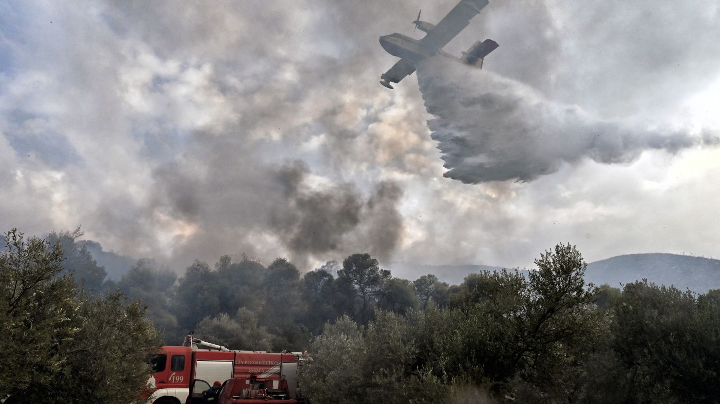 Μαρκόπουλο Ωρωπού: Σε ύφεση η φωτιά – Περιορίστηκε σε δύσβατο σημείο