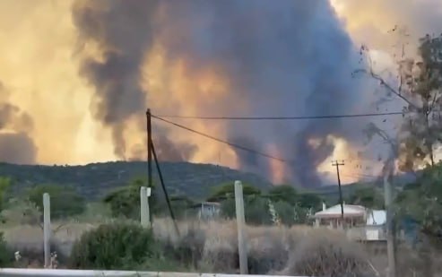 Wildfires: Most difficult front In Dervenochoria moving towards Magoula – The picture in Loutraki and Eastern Attica