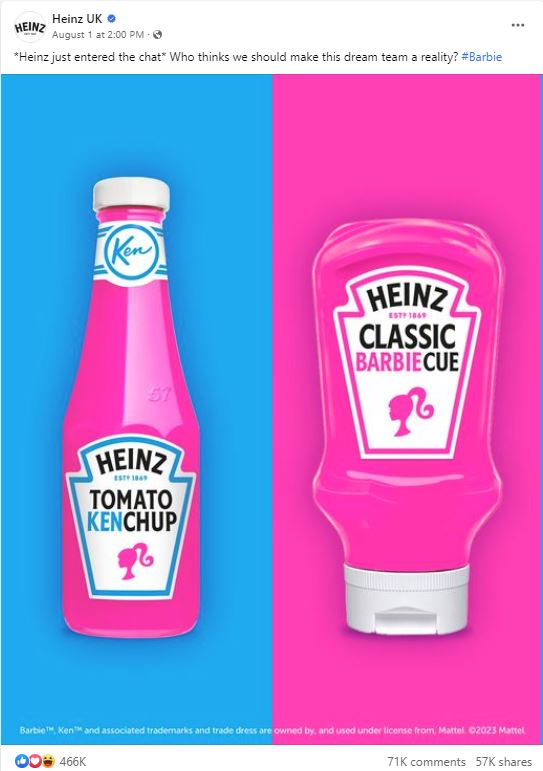 Heinz: Προτείνει νέα ροζ σάλτσα Barbie-cue και ροζ κέτσαπ… Kenchup