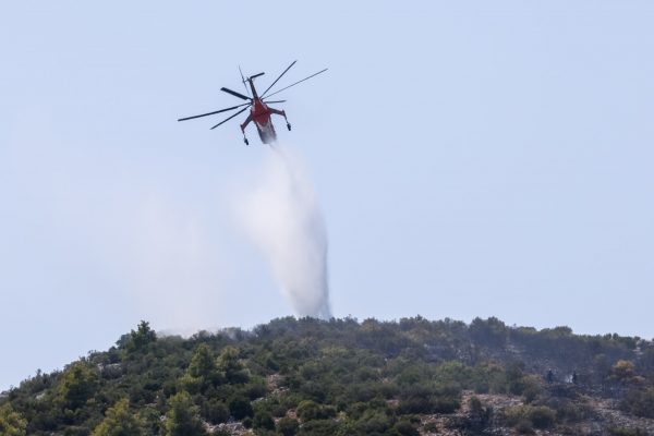 Φωτιά στην Άνδρο: Δύο εστίες πυρκαγιάς – Επιχειρούν εναέρια μέσα