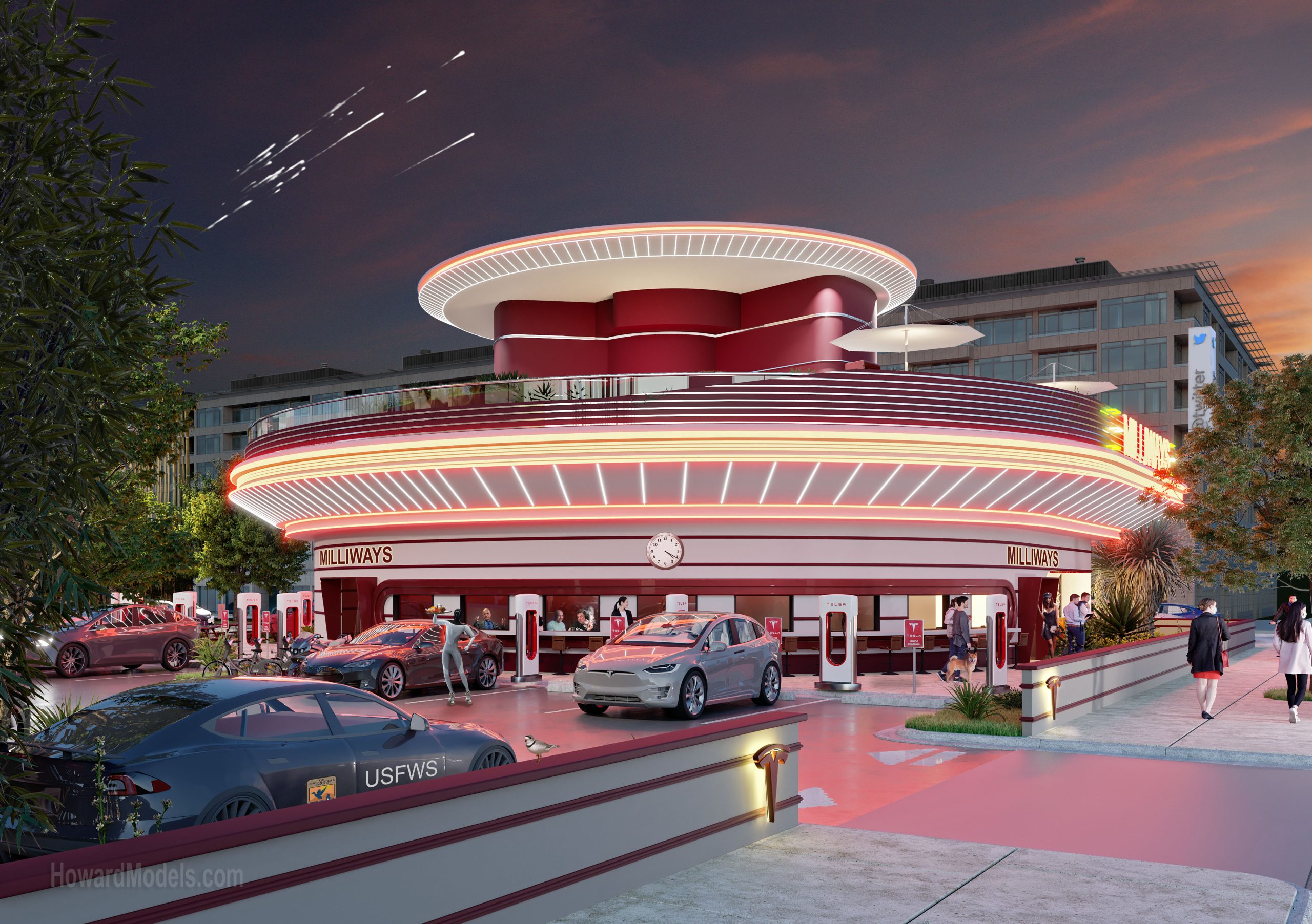 Tesla: Σχεδιάζει τον σταθμό φόρτισης του μέλλοντος – Με σινεμά και εστιατόριο