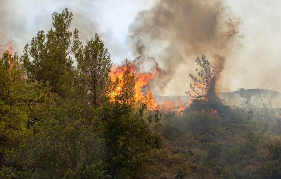 Φθιώτιδα: Πυρκαγιά σε δύσβατη περιοχή