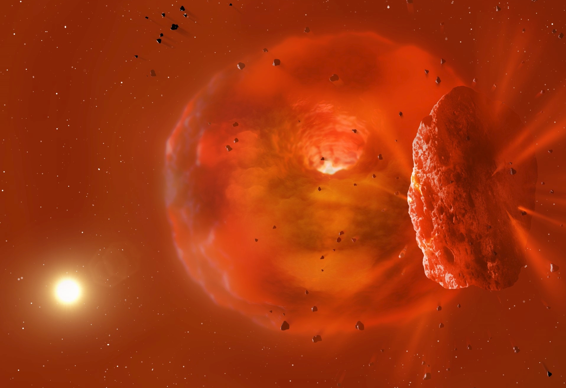 Διάστημα: Τηλεσκόπιο είδε για πρώτη φορά δύο πλανήτες να συγκρούονται