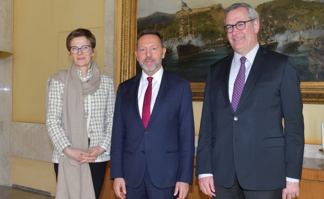 ΤτΕ: Κοινή επίσκεψη από προέδρους ευρωπαϊκών θεσμών – Τι είπαν με Στουρνάρα 