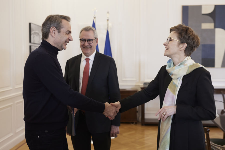 Μητσοτάκης: Συνάντηση με τον πρόεδρο του SRB και την πρόεδρο του SSM της ΕΚΤ