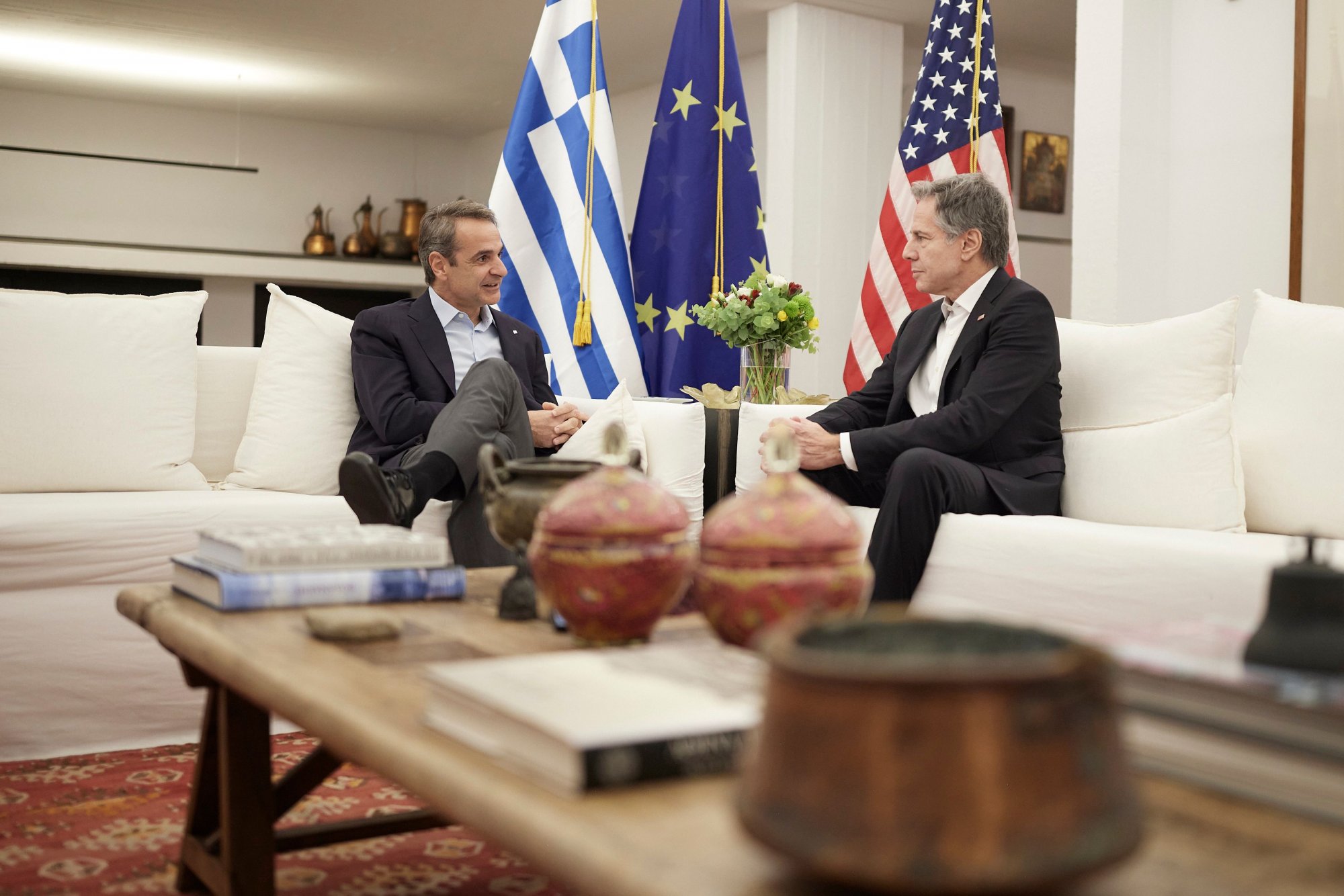 Συνάντηση Μητσοτάκη-Μπλίνκεν: «Η Ελλάδα θα λάβει αυτά που έχουν συμφωνηθεί»