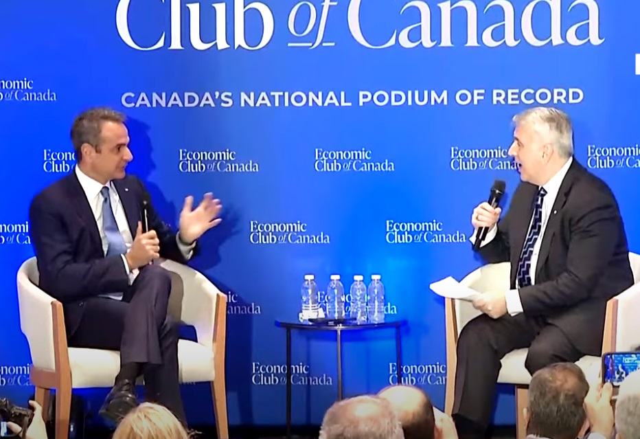 Greek PM Mitsotakis at Economic Club of Canada: ‘Greece an Economic Powerhouse in Region’