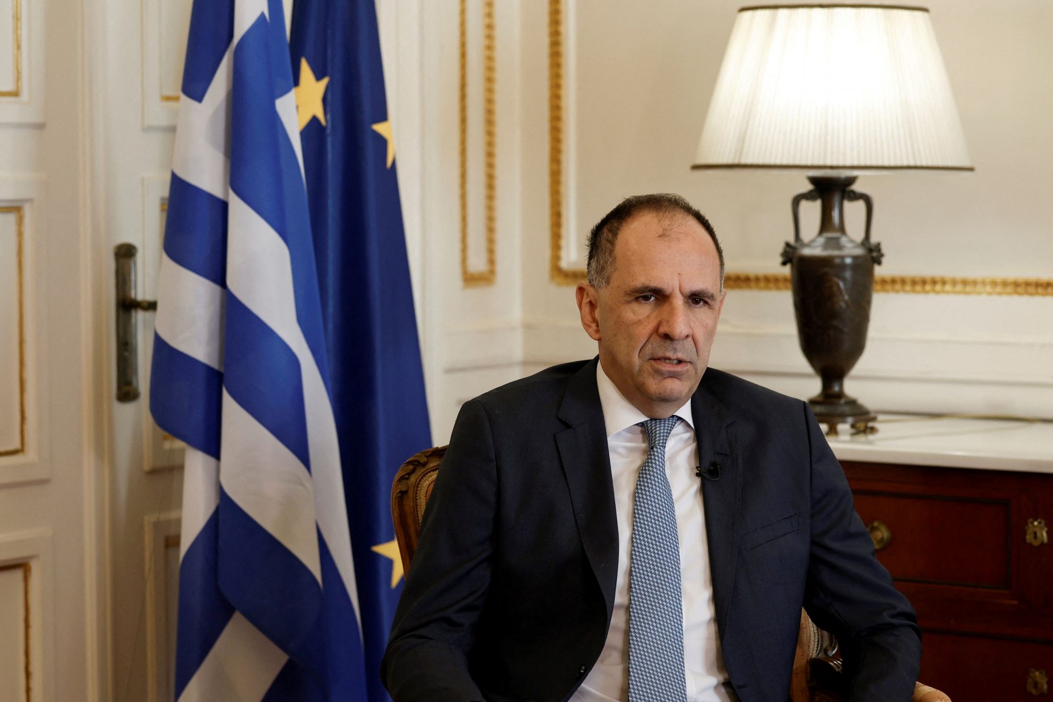 Greek FM on Relations With Turkey, Beleri Case, Gaza and Support for Ukraine