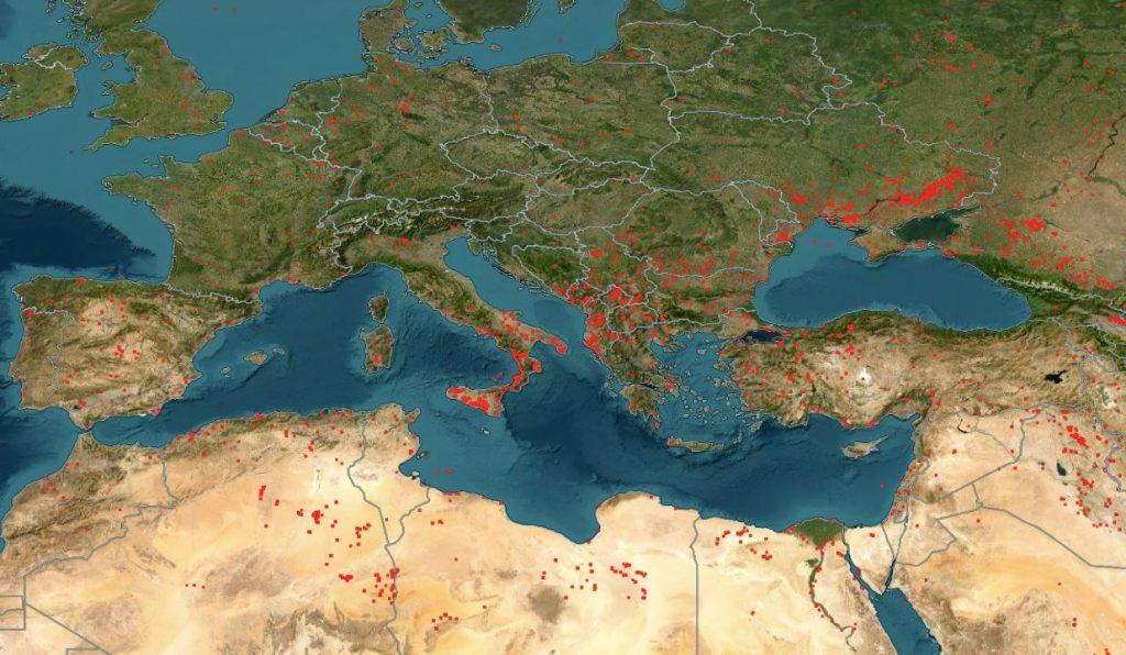 NASA: Εφιαλτικές οι δορυφορικές εικόνες από τις φωτιές στη Μεσόγειο